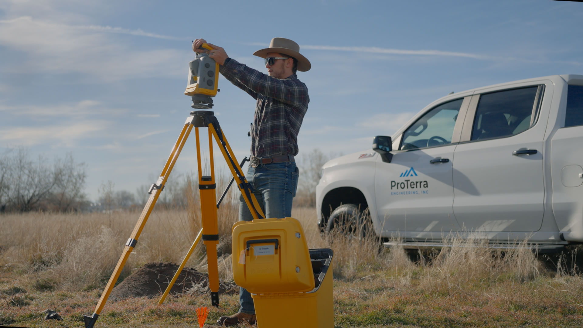 Highland Surveying team member in the field